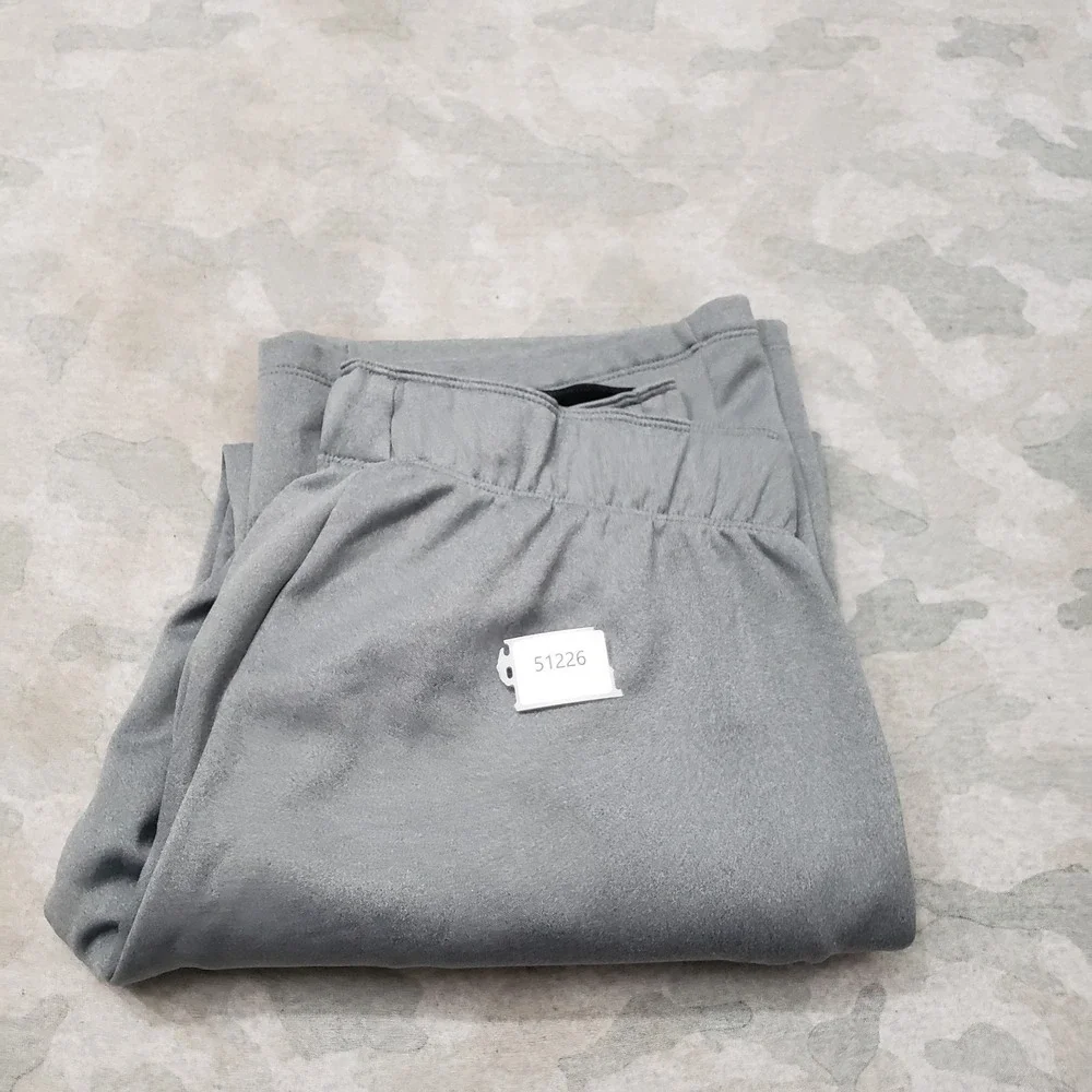 Nike Pants Womens Medium Gray Thermal Training Fleece Pockets Drawstring